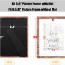 kennethan 8x11 Picture Frame Rottern Brown Set of 5, Wooden Poster Frame for Tabletop and Wall Mounting Display for Home, Office,Gallery,Holiday with Photos, Posters, Puzzles