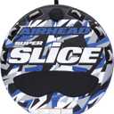 Airhead Slice Towable 2-4 Rider Models, Tube for Boating and Water Sports, Heavy Duty Full Nylon Cover with Zipper, EVA Foam Pads, and Patented Speed Safety Valve for Easy Inflating & Deflating, Standard