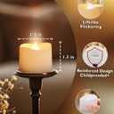 Homemory Timer Tea Lights Candles Battery Operated, 6H Timer Built-in, Auto On Daily, Flameless LED Tealight Votives for Table Centerpieces, Lantern, Holiday Decor, Warm Lamp, No Remote, 24 count