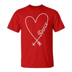 Dance Cute Graphic Heart Love T-Shirt, S