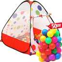 Kids Ball Pit Pop up Play Tent, Playhouse Tent for Boys Girls Babies and Toddlers, Indoor Outdoor Toy Perfect Kids Gifts, 50 Ball Pit Balls Included