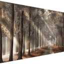 Forest Diamond Painting Kits for Adults 5D Large Landscape Diamond Art Kits for Adults Full Drill Woods Diamond Art Painting Kits Gem Art Kits for Wall Decor 27.5x15.7Inch Sunshine Tree