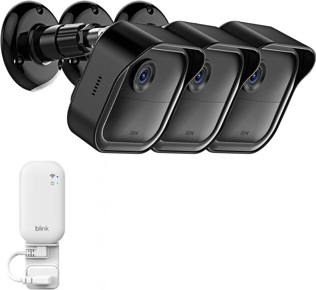 All-New Blink Outdoor Camera Surveillance Mount, 3 Pack Weatherproof Protective Housing and 360 Degree Adjustable Mount for Blink Outdoor 4/Outdoor 2K+/3rd Gen Cam, Black