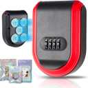 Magnetic Key Box for Under Car With 5 Strong Magnet,Magnet Key Box Hide a key Outside,Waterproof Magnetic Key Hider Outdoor for Hiding for Vehicles Outdoor (A-Red)