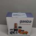 Ganiza Smoothie Blender, 900W Blenders for Shakes and Smoothies, 15-Piece Personal Blender and Grinder Combo for Kitchen, Smoothies Maker with 4 BPA-Free Portable Cup, Nutritious Recipe (Black)