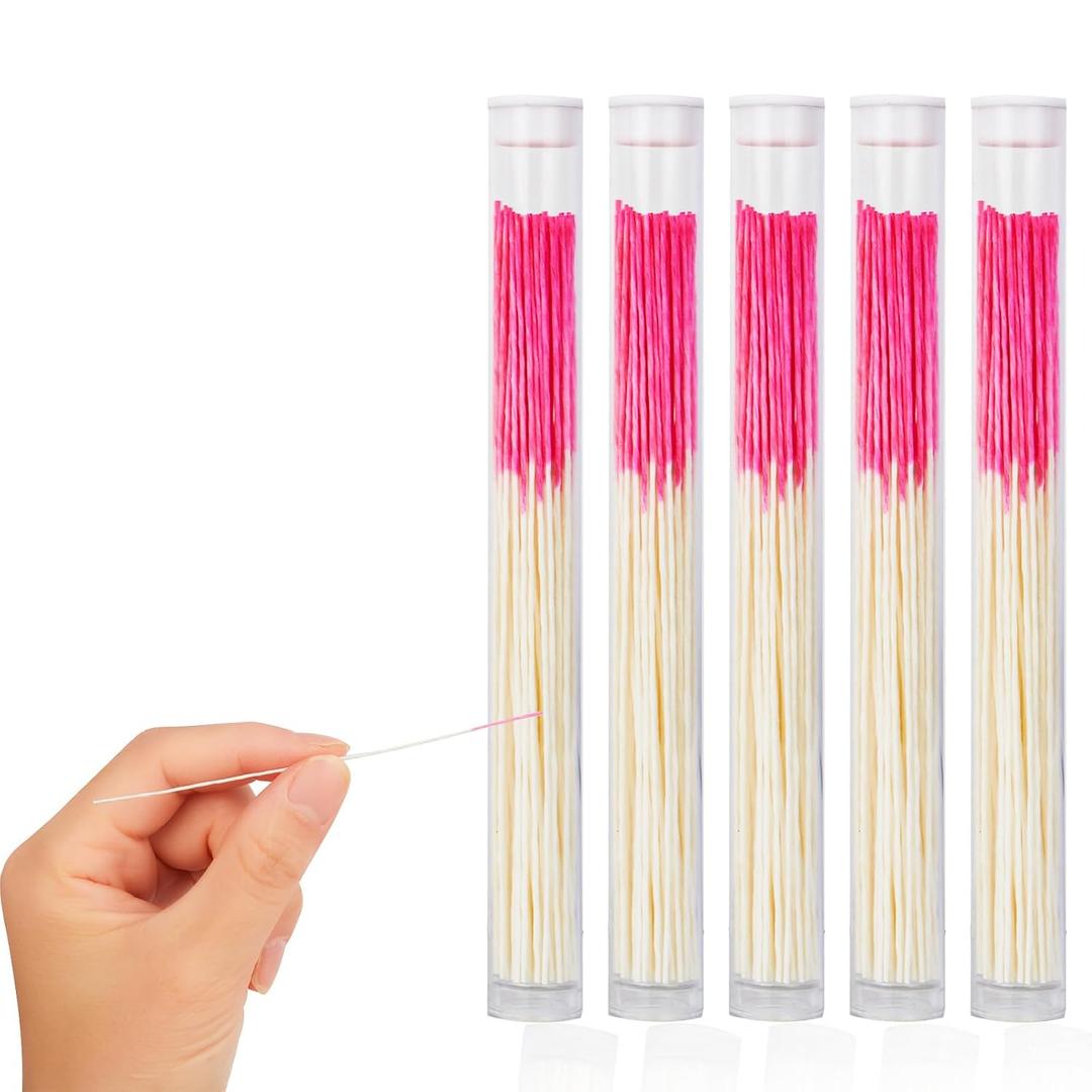 opasyo Ear Piercing Cleaner Kit with 240pcs Disposable Ear Piercing Cleaner Floss,100 pcs Cotton Swabs for Men Women, Skin-Friendly Paper Portable Piercing Aftercare System(Pink)