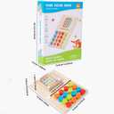 Battle Toys for Kids 3+ Years Preschool Logic Game Brain Teasers Boys Girls Four-Color Educational Wooden Toy for 3 4 5 6 Years Travel Toys Family Games (Small)