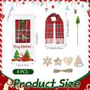 Berlune Christmas Scarf with Fringe Bulk Winter Soft Scarves for Women Men with Xmas Gift Boxes for Christmas Winter Party (Plaid)