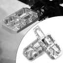Dirt Bike Foot Pegs for Surron Ultra Bee,Aluminum Alloy Color Nail Suron Pedals for Ultrabee Motorcycle,Wider Non-slip Ebike Rest Footpegs,Silver Body with Silver Spikes
