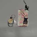 Letter H Lanyards for ID Badges,Floral Badge Holder with Lanyard Badge Reel Retractable Keychain ID Name Tag Work Badge Clip for Teacher Women Work Office