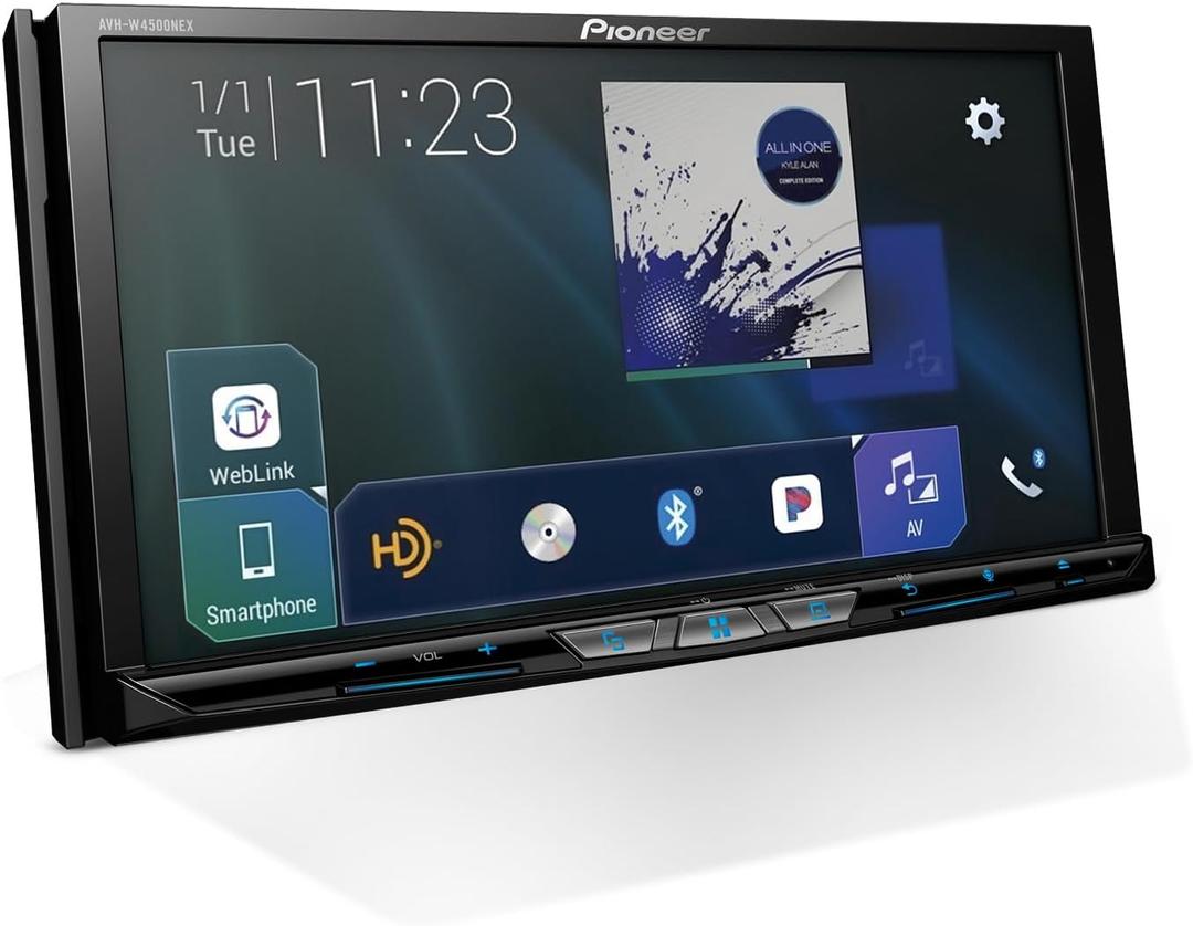 Pioneer AVH-W4500NEX 7" Capacitive Touchscreen, Double Din  Wireless & Wired Apple CarPlay & Android Auto, Bluetooth, CD/DVD, SD Card, USB, Backup Camera, HD Radio, SiriusXM, FLAC, Hi-Volt RCA