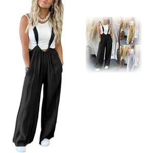 Silky Suspender Style Jumpsuit Suspender Jumpsuits For Women Flowy Overalls For Women Suspender Pants Overalls Size S