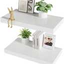 LitaEtherFloating Shelves Set of 2 for Wall, Bathroom Shelves Wall Mounted for Living Room Kitchen, Bedroom, Bathroom Storage Over Toilet, Home Decor (11.4" D x 23.6" W x 2" H)