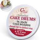 Cakebon Round Cake Boards - Sturdy 1/2 Thick Cake Drums - 14 Inch Professional Base para Pastel Smooth Straight Edges White 3-Pack