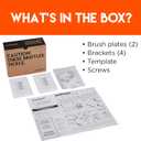 ECHOGEAR Wall Brush Plate 2 Pack for Hiding Up to 8 Low Voltage Cables - Sturdy Brushes with Cable Catching Design - Ideal Cable Pass Through for Wall Mounted TVs