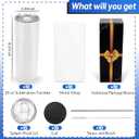 Joyclub Sublimation Tumblers 30 OZ Blank Tumblers for Sublimation Skinny Bulk Double Wall Insulated Cups with Individually Gift Boxed and Shrink Wrap Films for Heat Transfer 6 Pack