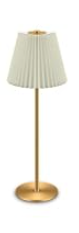 1 Pack Cordless Table Lamps Rechargeable, 2 Adjustable Height Flaxen Fabric Pleated Lamp, 5200mAh Battery Operated, 3 Colors Smooth Dimming, Portable LED Table Lamp for Dining, Bedroom, Outdoor (13.8 inches)