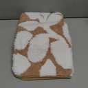 DEXI Bathroom Rugs 20x32, Boho White Leaf Bath Mat, Non Slip Washable Absorbent Quick Dry Bath Rugs, Extra Soft Plush Microfiber Bathmat for Shower Floor, Tub, Sink, Brown