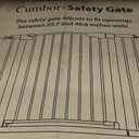 Cumbor 29.7-40.6" Baby Gate for Stairs, Mom's Choice Awards Winner-Dog Gate for Doorways, Pressure Mounted Self Closing Pet Gates for Dogs Indoor, Safety Child Gate with Easy Walk Thru Door, Silver
