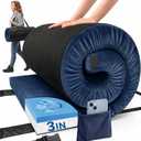 Camping Mattress Pad, 3 Inch Memory Foam Camping Mattress with Non-Slip Bottom & Washable Cover, Portable Roll Up Floor Camping Mat, Camping Sleeping Pad for Adults, Car Bed with Travel Bag