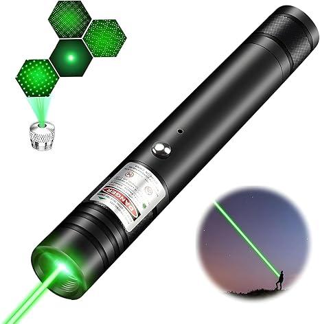 Laser Light | USB Rechargeable Green, Laser Pointer | Long-Range, Laser Light Powerful | for Party, Disco Light Adjustable Mode, 2000m Handheld Laser Pen, Suitable for Camping, Hiking (Green)