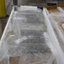 KPUY Frameless Shower Door, 43-48" W x 76" H Sliding Glass Shower Door, 1/4" (6mm) Thick Tempered Clear Glass with Explosion-Proof Film Nano Coating in Brushed Gold Finish