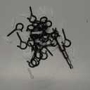 24 PCS Q-Hanger Hooks, Screw Hooks for Outdoor String Lights, Safety Buckle Design Cup Eye Hook for Hanging Christmas Lights, Plants, Wind Chimes, Mounted on Wall Ceiling, Include 1 Wing Nut Driver (Black)