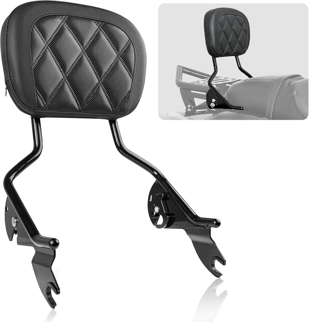Passenger Rear Sissy Bar Backrest, Quick Release Detachable