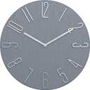 12 Inch Wall Clock Silent Non Ticking, 3D Relief Numbers Modern Style Decor Clock for Living Room Bedroom Kitchen Home Office School (Blue Grey)