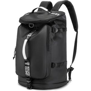 Gym Duffle Bag Waterproof black Laptop Backpack Suitable for Hiking, Fishing, Travel 40L Large Capacity Trendy Cool Lightweight Backpack for Men and Women (Black)