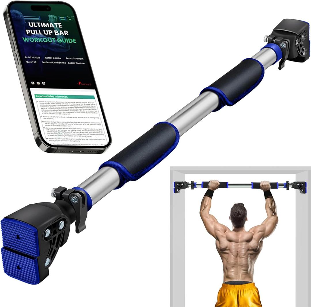 Pull Up Bar for Doorway Chin Up Bar, No Screws Door Frame Width Locking Adjustable 72-97cm (28-38 in) Body Fitness Training Equipment, Strength Training Pull-up Bars for Home Gym, Max Load 440lb