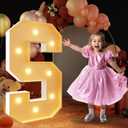 imprsv 3FT Block Marquee Letters, Marquee Light Up Letters for Birthday Baby Shower Party Backdrop Decor, Large Light Up Letters for Wedding Decorations Engagement Party Decorations, Letter S