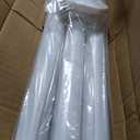 Tension Curtain Rod 51-126 Inch, Long Curtain Rod No Drilling for Window or Bathroom, Outdoor Curtain Rods for Patio Tension Rods, Easy to Install, Never Rust, Rod Diameter 1.26 Inches - White