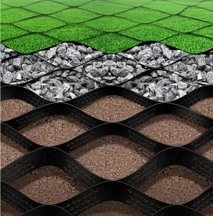 16.4 x 9.8 Ft 160 Sq ft Gravel Ground Grid, 2 Inch Depth Geo Grid Driveway Stabilization Grids, Gravel Geocell Retainer Grid for Garden Landscaping Parking Lots Driveways Slopes