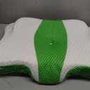 Memory Foam Pillow, Cervical Pillow for Neck and Shoulder Pain Relief, Ergonomic Contour Bed Pillow, Soft for Side Sleep Stomach Sleeping and Back Sleeper (Queen Size-24.8''Lx14.96''Wx5.78''H, Green)