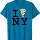 I Love NY Pizza T-Shirt, Kids 8, Blue 