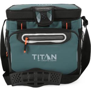 Titan by Arctic Zone Deep Freeze Cooler - Zipperless Hardbody Cooler - Deep Freeze Insulation, HardBody Liner, and SmartShelf, 16 Can