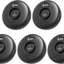 5 Pack Black Water Leak Alarm Detector, 120dB Loud Alert Water Sensor, IP66 Waterproof, Sensitive Leak and Drip Alert, Easy Installation for Home, Basement Flood Prevention, Bathroom, Sink, Laundry