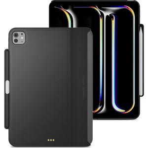 MAGEASY CoverBuddy for M5 & M4 iPad Pro 11" (2024-2025) - iPad Pro Case Compatible with Magic Keyboard for iPad Pro (M5 & M4), Enhanced Thickness & Heat Dissipation - New Black (Leather 5.05)
