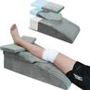 Knee Extender Elevation Pillow for After Surgery Recovery, Memory Foam Leg Pillow for Knee Replacement Surgery, Height Adjustable Cushion for Lower Back Hip Ankle Sciatica Pain Relief