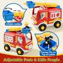 Lehoo Castle Remote Control Car for Toddlers, Fire Trucks for Toddlers 3-5, Remote Control Police Car Toy with Sounds & Lights, Toys for 3+ Year Old Boys, Gifts for 3 4 5 Year Old Boys Girls
