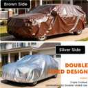 Keten Tarps Heavy Duty Waterproof 12X20Ft, 10 Mil Thick Multipurpose Poly Tarp Tear & Fade Resistant, UV Blocking, Outdoor Tarp with Reinforced Grommets for Roof, Camping, Patio, Pool (Brown/Silver)