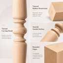 Junkin 6 Pack 37.4" Wooden Baluster Spindles Wood Stair Balusters | Unfinished Wood Baluster, Decorative Wood Spindles Unpainted, Wooden Spindles for Crafts, Woodworking, Furniture Improvement
