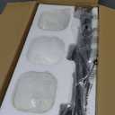 Espird Matte Black Bathroom Vanity Light, 3-Light Vanity Lighting fixtures Over Mirror, Square Design & UL Certification, Wall Sconces with Clear Glass Shades, E26 Socket (Bulbs Not Included)