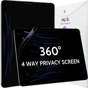 360 Privacy Screen for iPad Air 5th/4th Gen & iPad Pro 11 (2018-2022), Anti Glare Blue Light Spy Filter Private Cover, High Sensitive Bubble-Free Easy Install Black Security Protector