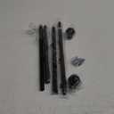 ENJOYBASICS No Drill Curtain Rods for Window 28 to 60 Inches, 5/8 Inch Diameter Renter Friendly Drapery Rod with Adhesive Brackets without Drilling, Adjustable from 27 to 65 Inches, Black