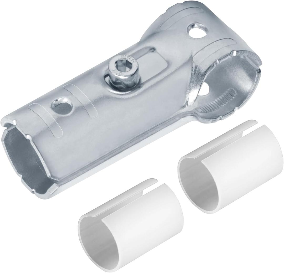 20 Sets T Pipe Connector Tee Clamp Fittings, Fits 3/4" EMT Conduit with PE Adapter Shims