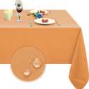 Obstal 210GSM Rectangle Table Cloth - Heavy Duty Water Resistance Microfiber Tablecloth, Decorative Fabric Table Cover for Outdoor and Indoor Use (Orange, 54 x 108 Inch)