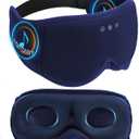 Sleep Mask with Headphones Bluetooth 5.4, TOPOINT 3D Eye Mask Blackout with Soft Bamboo Cotton for Side Sleepers Women Men, Sleep Headphones Earphones HD Speaker Microphone for Travel Meditation Gift