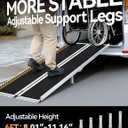 FACHNUO 6 Feet Portable Wheelchair Ramp with Support Legs, Non-Skid Aluminum Handicap Ramps, Folding Threshold Wheelchair Ramp for Home Steps, Stairs, Entry, Threshold, Doorways, 800LBS Capacity